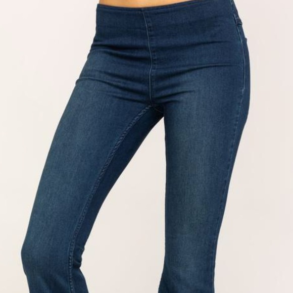 Free People Women’s Dark Wash Flare Jeans - Picture 2 of 7